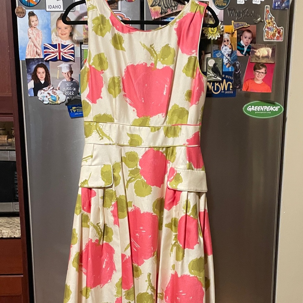 Kate Spade Pink and Green Patterned Dress
